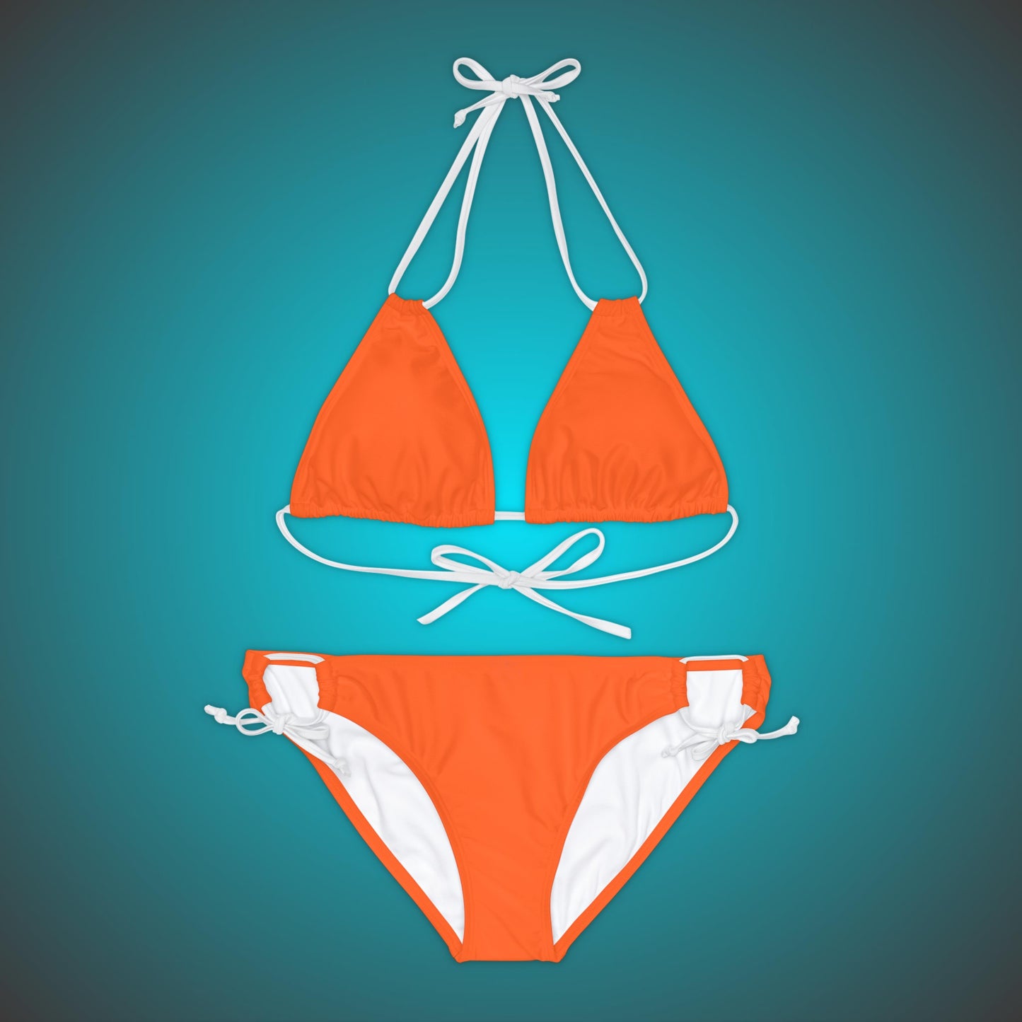 Orange Strappy Bikini Set By HappyBuyVillage
