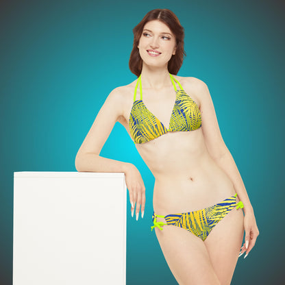 Exclusive tropicle Strappy Bikini Set By HappyBuy Village