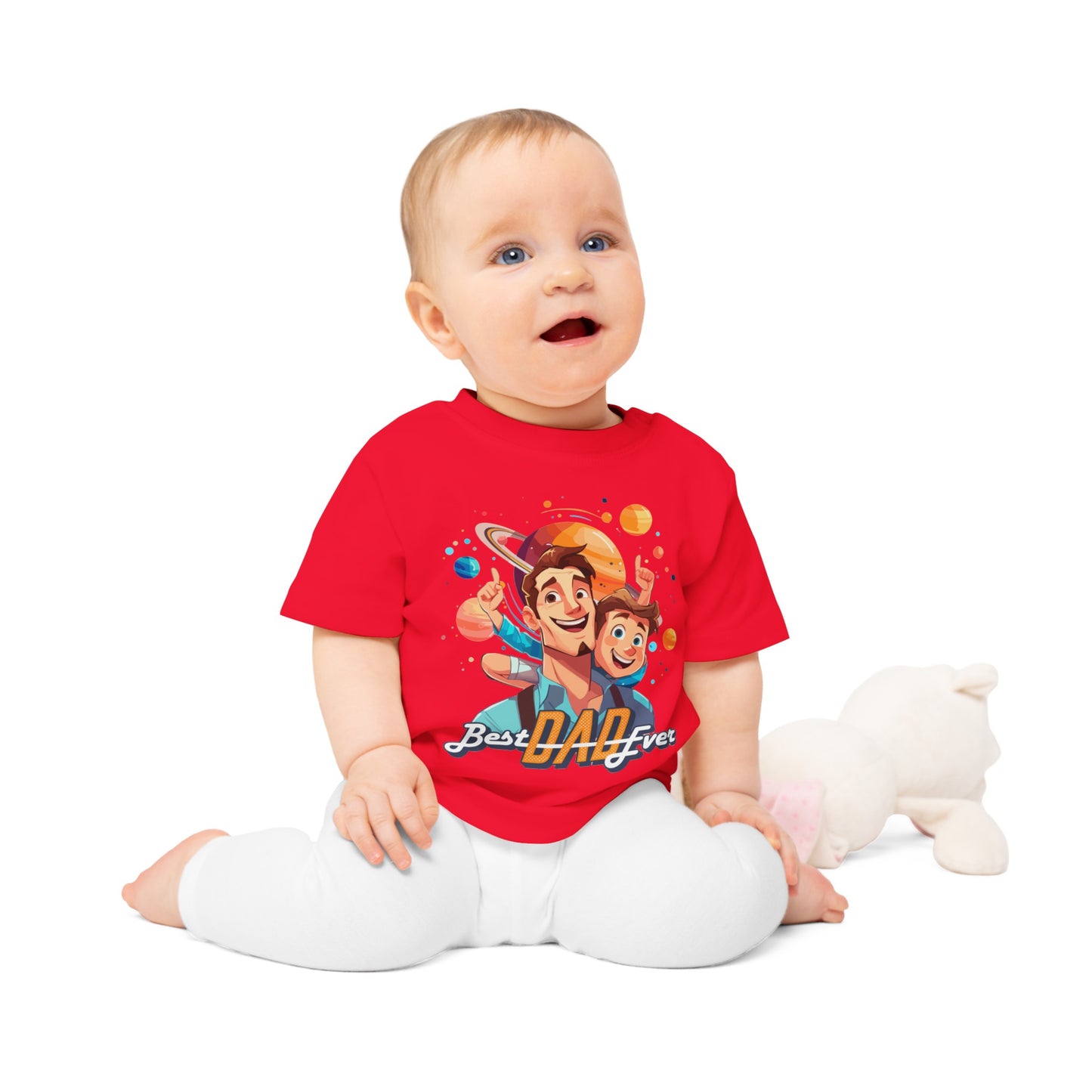 Eco-Friendly Baby Best Dad T-Shirt 0-3 yrs