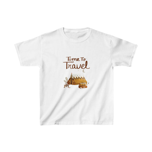 time to travel Kids Heavy Cotton Tee