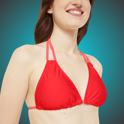 Summer Exclusive  Red Strappy Bikini Set By HappyBuyVillage