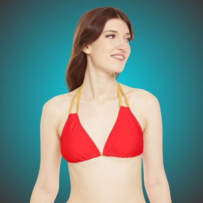 Summer Exclusive  Red Strappy Bikini Set By HappyBuyVillage