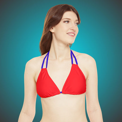 Summer Exclusive  Red Strappy Bikini Set By HappyBuyVillage