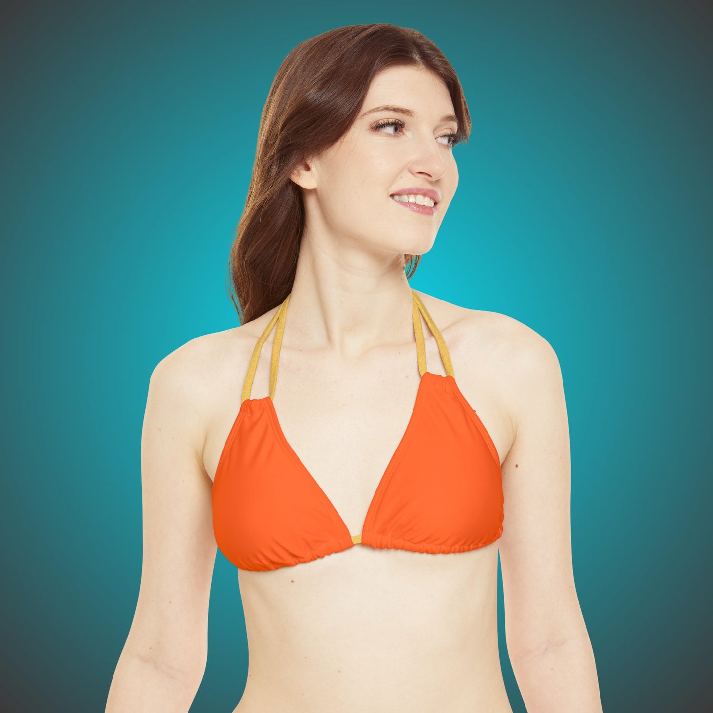 Orange Strappy Bikini Set By HappyBuyVillage