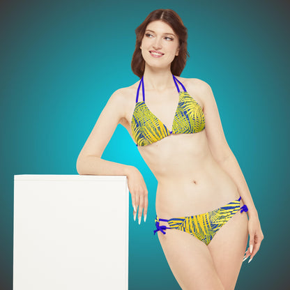 Exclusive tropicle Strappy Bikini Set By HappyBuy Village