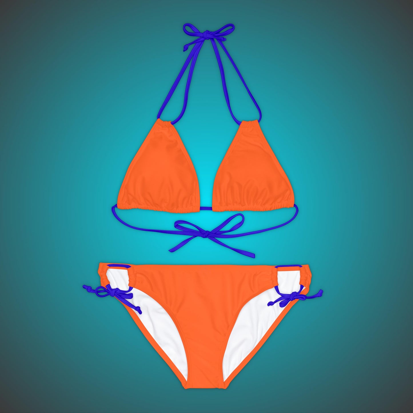 Orange Strappy Bikini Set By HappyBuyVillage