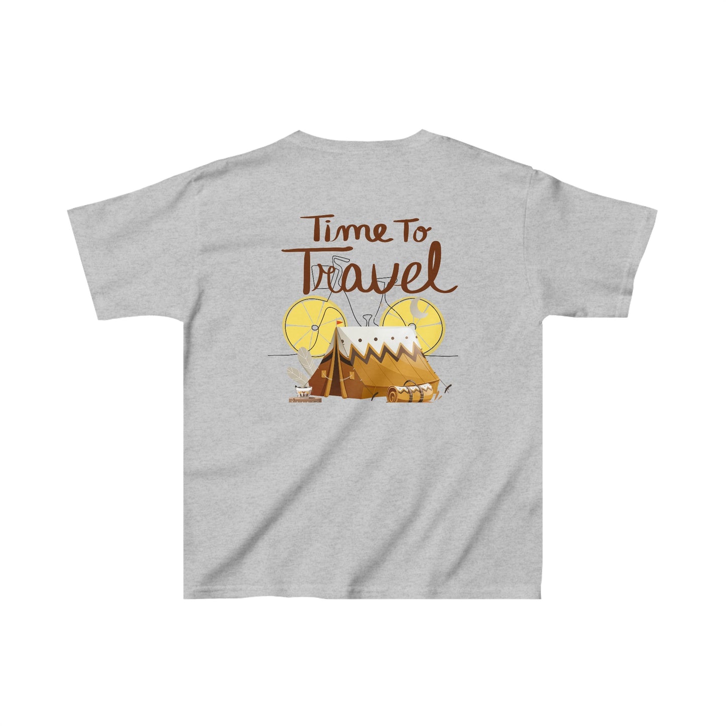 Kids Heavy Cotton Tee For Summer Vacation