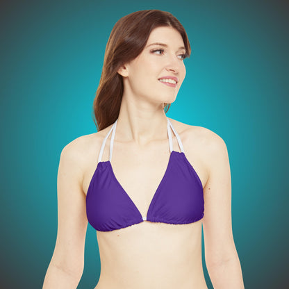 Summer Purple Strappy Bikini Set By HappyBuyVillage