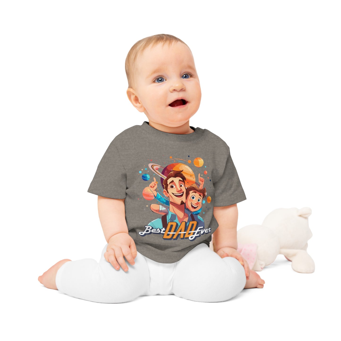 Eco-Friendly Baby Best Dad T-Shirt 0-3 yrs