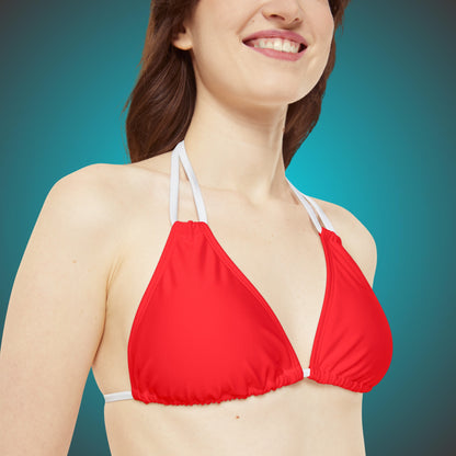 Summer Exclusive  Red Strappy Bikini Set By HappyBuyVillage